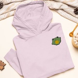 Chonky Cartoon Frog Embroidered Heavy Blend Hoodie - Stylish Soft Cotton - Variety of Colors