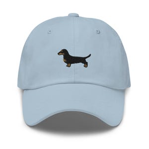 Dachshund Embroidered Dad Cap: Chino Cotton Twill Adjustable Unisex Hat image 2