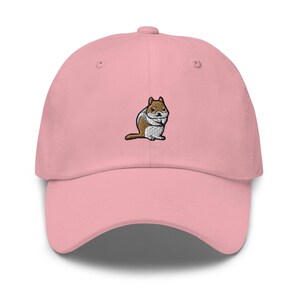 Casquette brodée Chipmunk Dad : Casquette unisexe ajustable en sergé de coton chino