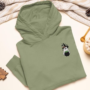 Sudadera con capucha bordada de Chef Fantasma Mágico: mezcla gruesa de algodón y poliéster, ajuste unisex