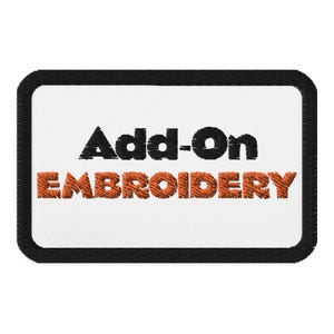 Complemento de bordado o impresión personalizado: personalice su pedido (debe comprarse con otro artículo)