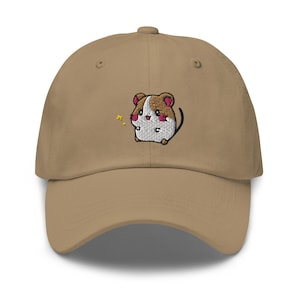 Cute Gerbil Embroidered Dad Cap - Trendy Fit - Comfortable Chino Cotton Twill in Variety of Colors