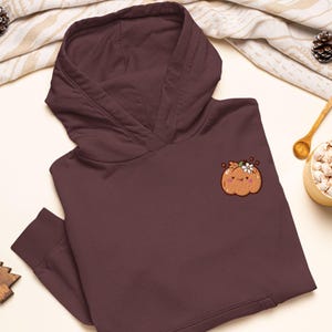Cheeky Pumpkin Embroidered Heavy Blend Hoodie - Stylish Soft Cotton - Variety of Colors - Fun Fall Design