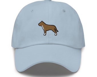 American Pit Bull TerrierEmbroidered Dad Cap - Trendy Unstructured Design - Comfortable Chino Cotton Twill in Variety of Colors