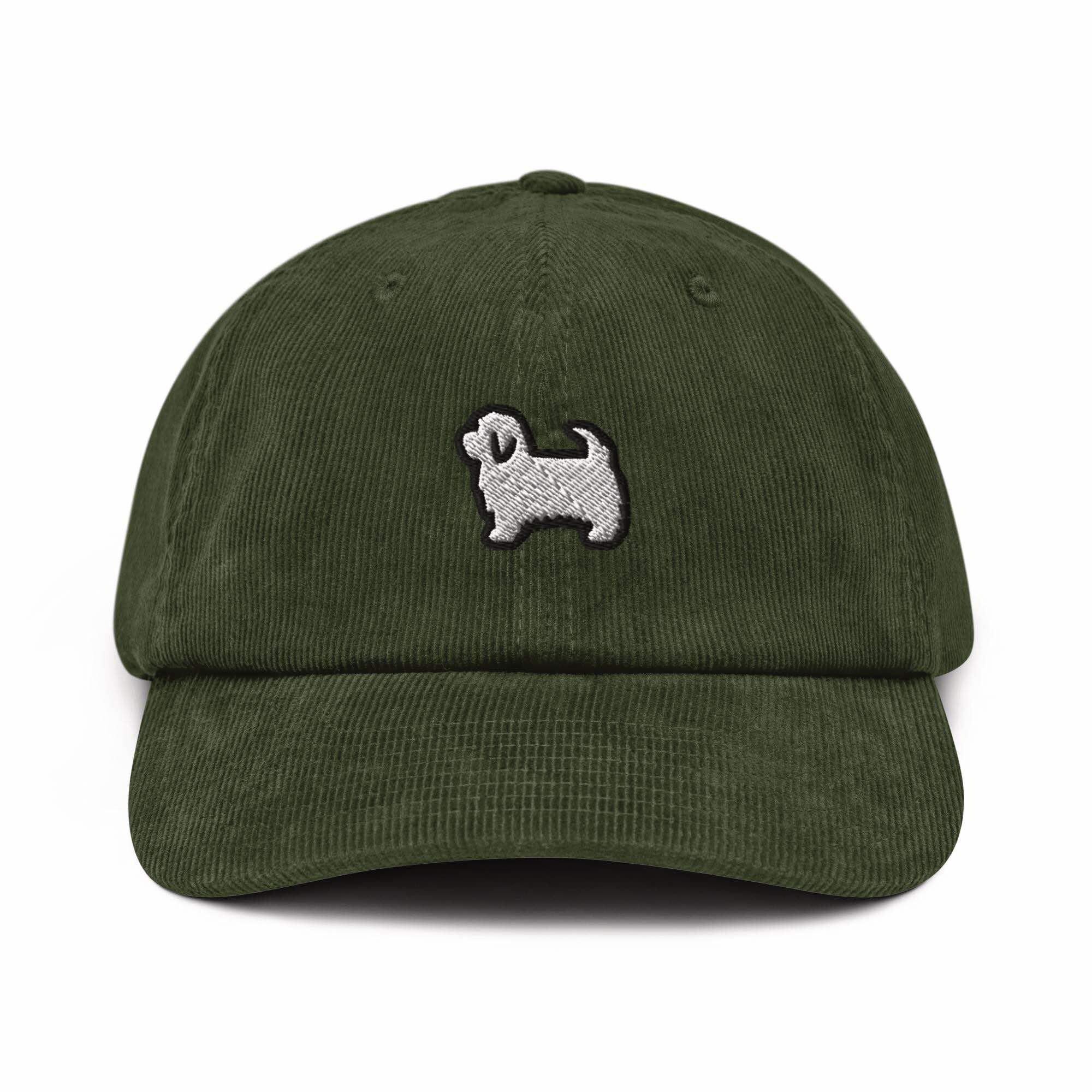 Cappello maltese in velluto a coste di cotone ricamato: vestibilità regolabile