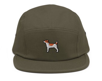 Jack Russell Terrier  Embroidered 5 Panel Camper Cap - Pure Cotton Comfortable Fit in Variety of Colors