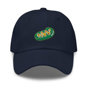Czapka z haftem mitochondrialnym dla taty: chino, bawełniany twill, regulowana, unisex