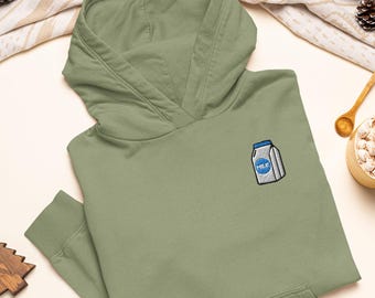 Milk Carton Embroidered Hoodie: Heavy Blend Cotton-Poly, Unisex Fit