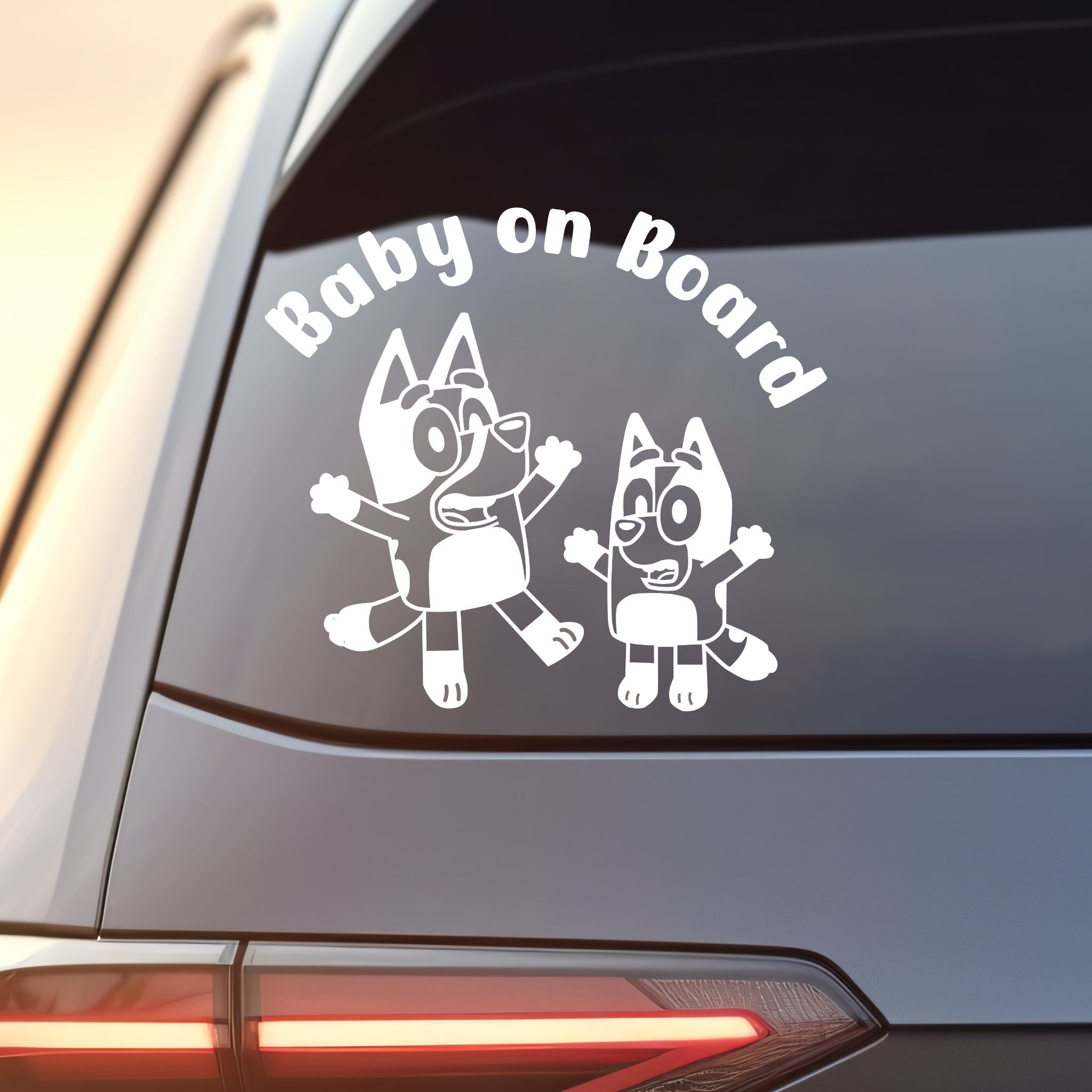 Bluey car decal deals