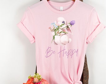 Häschen-Shirt Häschen-Liebhaber-T-Shirt Kaninchen-Hemd Ostern Geschenk Mutter-Tagesgeschenk Ostern-Blumen-Hemd Ostern-Top-T-Shirts T-Shirt für ihre Häschen-Mama