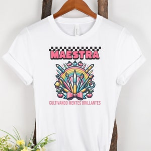 Maestra Spanish Teacher Rainbow Png, Maestra SVG, Customized Maestra Svg, Teacher Appreciation Gifts, Spanish Teacher Png dual Language Crew