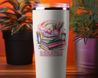 Maestra Life PNG Digital Download | Spanish Teacher Gift | Retro Maestra Word Art | Teacher Appreciation | Back to School Tumbler Wrap