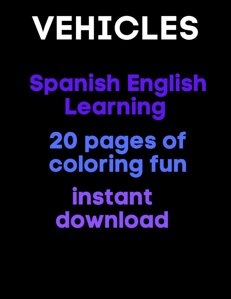 Bilingual Spanish English Coloring Pages Kids, Preschool, Kindergarten ...