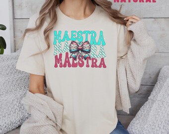 Camiseta Maestra, Regalo para Profesora de Español, Linda Camiseta para Profesora, Regalo para Profesora de Español, Camiseta Maestra Life, Camiseta Maestra Bilingüe, Camiseta para Profesora