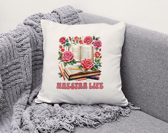Maestra Life PNG Digital Download | Spanish Teacher Gift | Retro Maestra Word Art | Teacher Appreciation | Back to School Tumbler Wrap