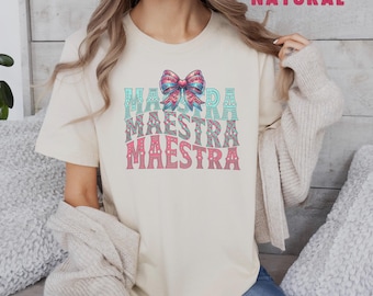 Camiseta Maestra, Regalo para Profesora de Español, Linda Camiseta para Profesora, Regalo para Profesora de Español, Camiseta Maestra Life, Camiseta Maestra Bilingüe, Camiseta para Profesora