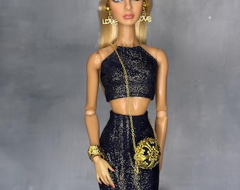 1/6 scale doll dress. Bustier and skirt for Integrity Toys.