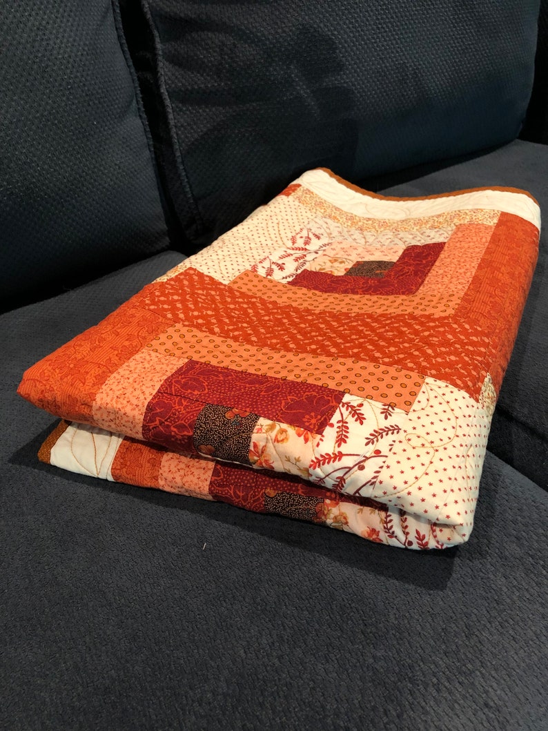 Log Cabin Lap Quilt / Wall Hanging 32 X 41 Etsy