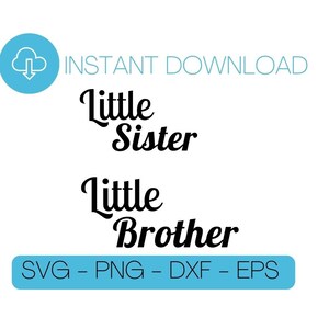 Little Brother-Sister Bundle Design – svg dxf png eps Digital Cut Datei Instant Download