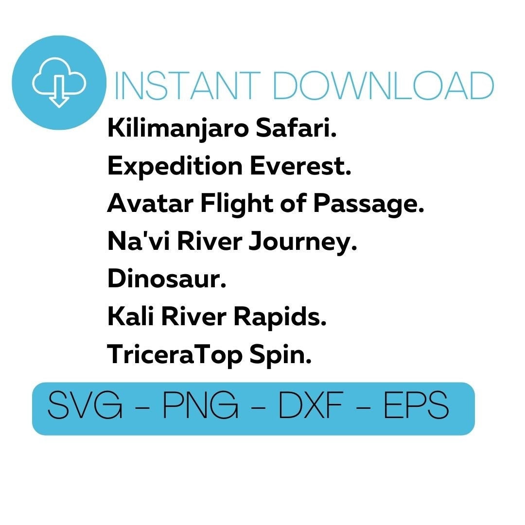 Animal Kingdom Digital Cut File Instant Download svg Dxf Png Eps - Etsy