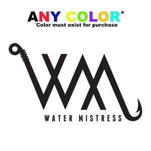 Vinyl sticker watermeesteres | Vinylsticker vissenlogo | Cadeau voor buitenmens | Sticker visvrachtwagen