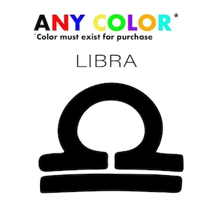 Libra Horoscope Zodiac Sign Astrology Enthusiast Decals Perfect for Your Laptop, Water Bottle, or Car