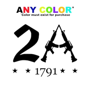 Adesivo in vinile del Secondo Emendamento per gli appassionati di armi