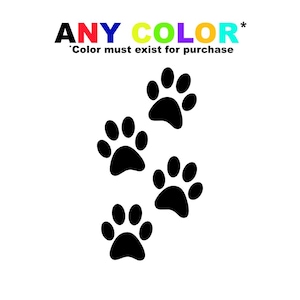 Paw Print Vinyl Decal | Pet Lover Sticker | Car Window Decal | Dog Cat Memorial Sticker | Animal Paw Decal | Laptop Tumbler Decal