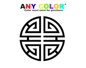 Chinesisches Synretismus Symbol Aufkleber - Taoismus Buddhismus Konfuzianismus Vinyl Aufkleber