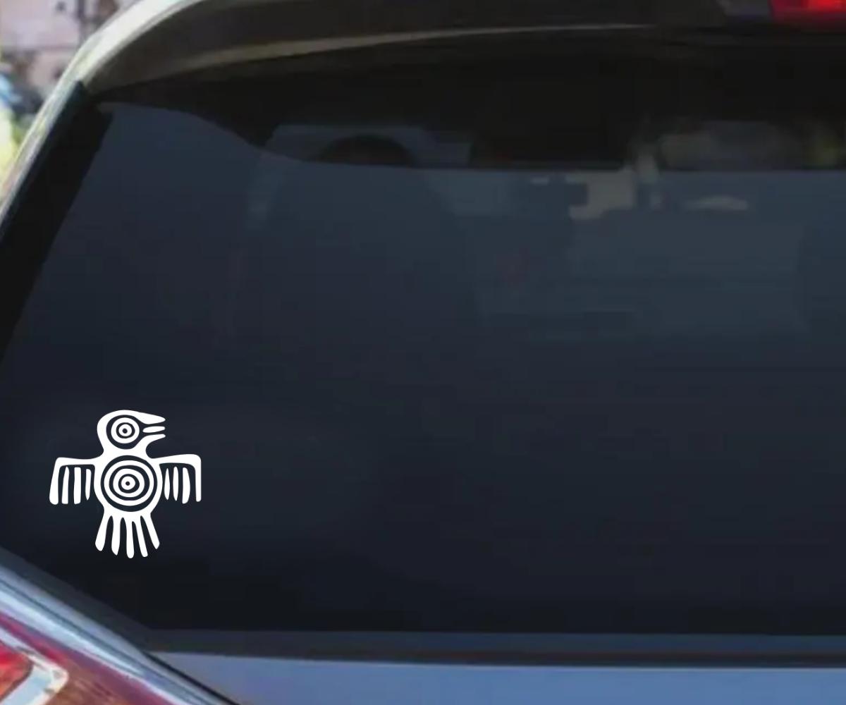 Aztec Bird Decal – Tribal Eagle Design – Mesoamerican Art Vinyl Decal ...