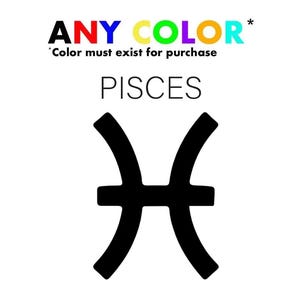 Pisces Horoscope Zodiac Sign Astrology Enthusiast Decals Perfect for Your Laptop, Water Bottle, or Car