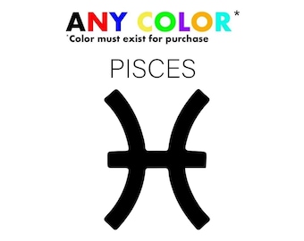 Pisces Horoscope Zodiac Sign Astrology Enthusiast Decals Perfect for Your Laptop, Water Bottle, or Car