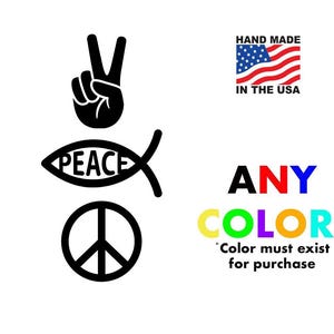 Peace Sign Vinyl Decal Sticker - Laptop or Car