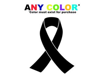 Awareness Ribbon Decal – Vinyl Car Window Sticker | Support Ribbon for Cancer, Autism, Mental Health, Memorial