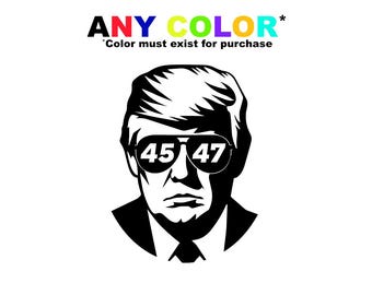 Trump 45/47 Decal – Political Vinyl Decal for Car, Truck, Laptop