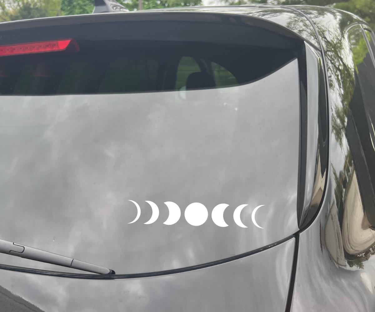 Moon Phases Decal | Celestial Vinyl Decal | Lunar Phase | Boho Moon Car ...
