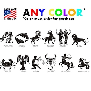 Horoscope Zodiac Sign Astrology Enthusiast Decals Perfect for Your Laptop, Water Bottle, or Car