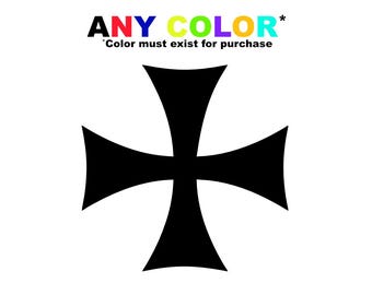 Calcomanía de la Cruz de los Caballeros Templarios: símbolo masónico, calcomanía de vinilo de la Cruz de los Cruzados, para ventana de coche, portátil, vaso, emblema de guerrero cristiano.