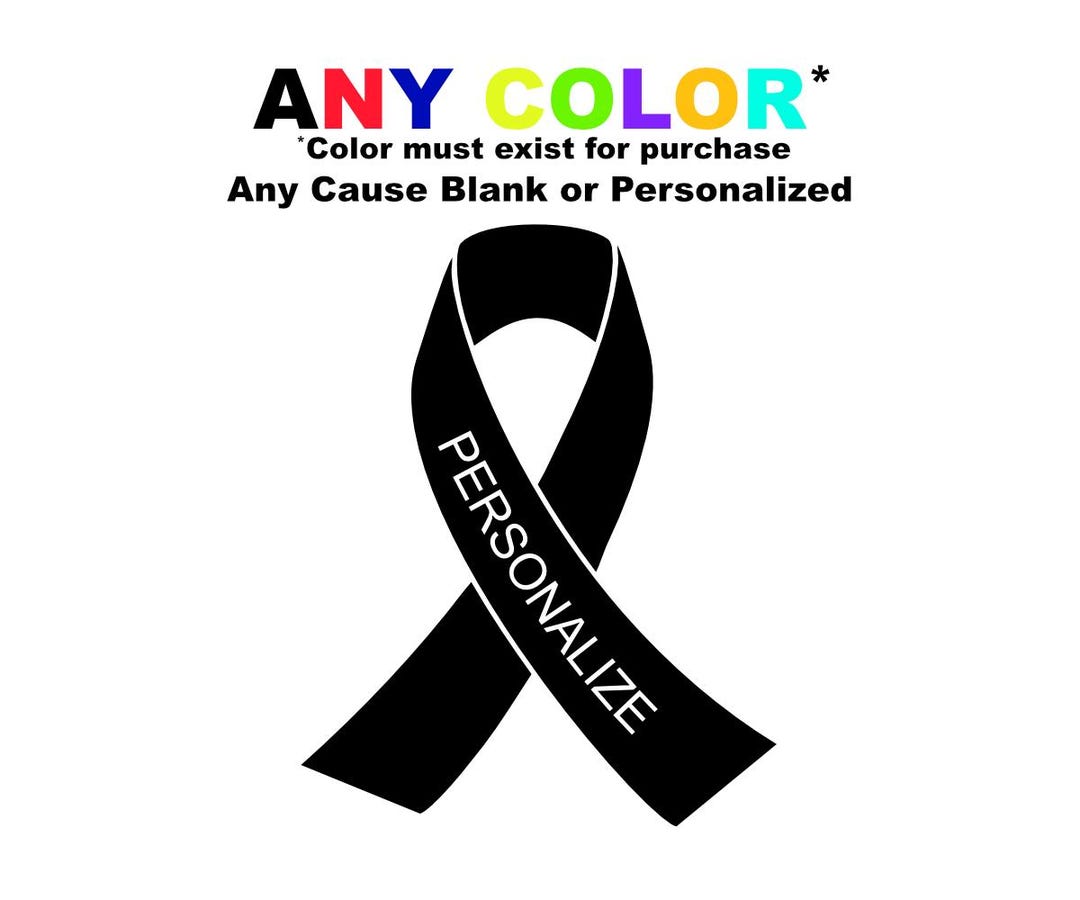 Personalized Awareness Ribbon Decal – Vinyl Car Window Sticker ...