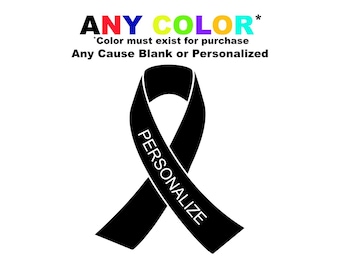 Personalized Awareness Ribbon Decal – Vinyl Car Window Sticker | Support Ribbon for Cancer, Autism, Mental Health, Memorial