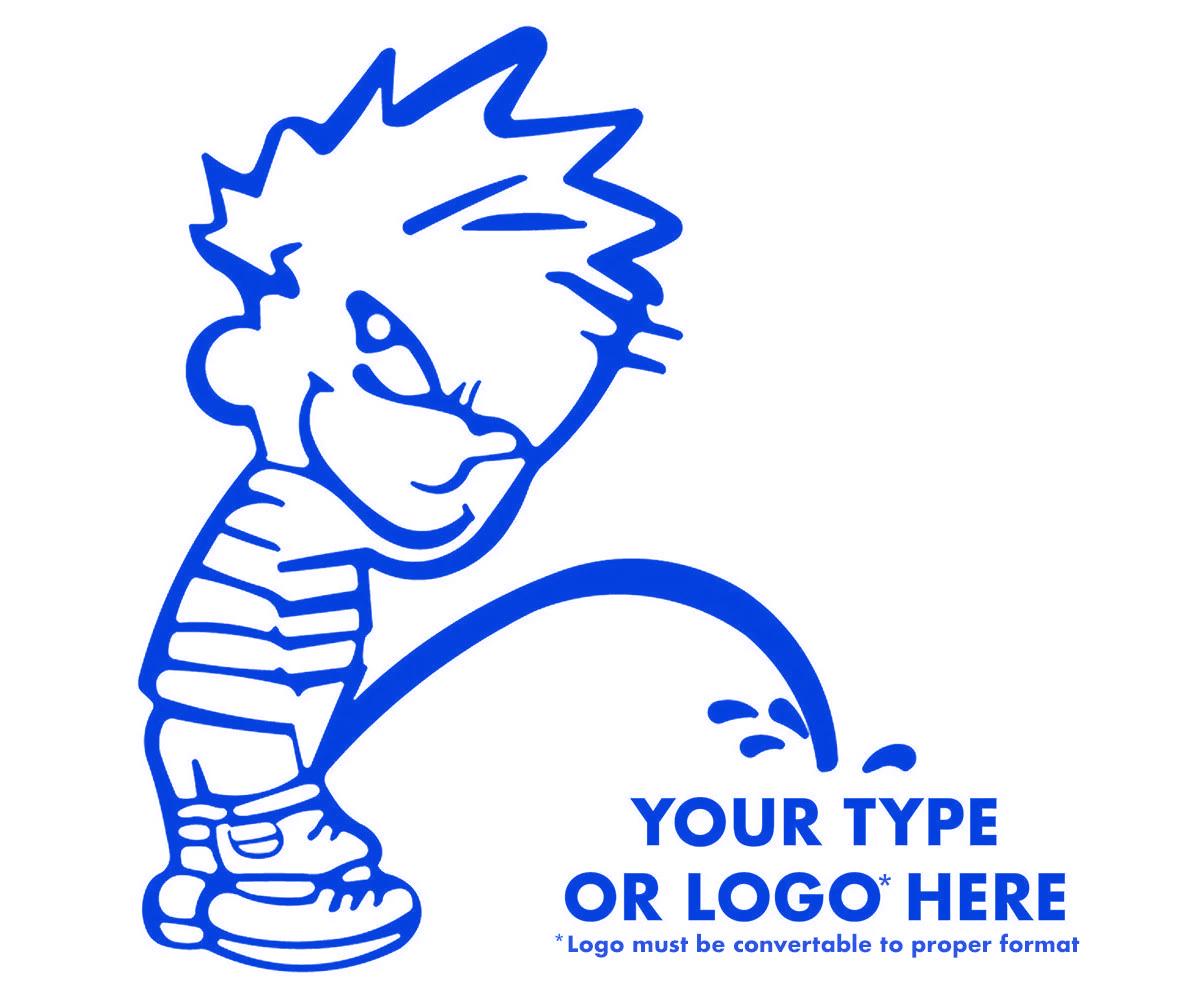 Calvin Peeing Boy Peeing Custom Vinyl Sticker & Decal - Personalized ...