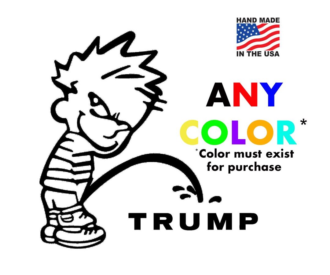 Calvin Peeing Tump Vinyl Sticker & Decal - Etsy