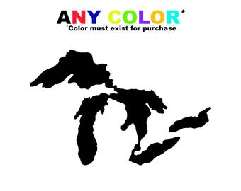 Sticker Michigan Great Lakes - perfect als decoratie voor je laptop, bidon of auto