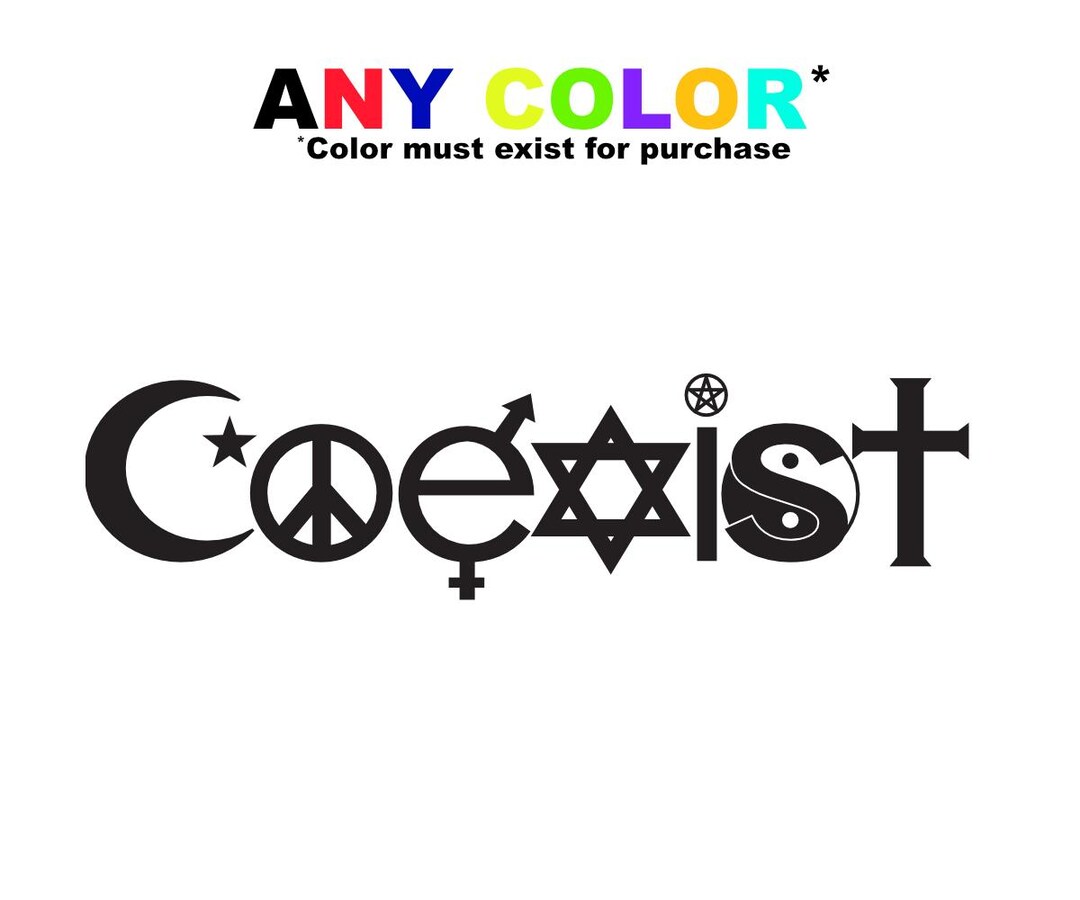 Coexist Space 3 Sticker Bumper Sticker Vinyl Decal 5