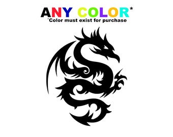 Drache Vinyl Aufkleber – Fabelwesen Autoaufkleber – Fantasy Drache Fenster Laptop Dekor