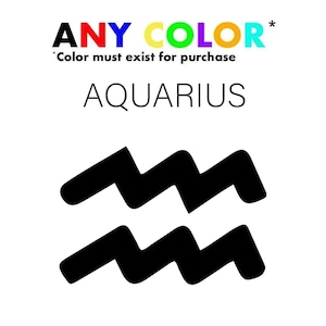 Aquarius Horoscope Zodiac Sign Astrology Enthusiast Decals Perfect for Your Laptop, Water Bottle, or Car
