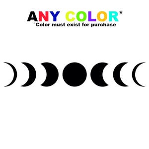 Moon Phases Sticker & Car Decal | Celestial Vinyl Decal | Lunar Phase Sticker | Boho Moon Car Window Decal | Witchy Car Accessories