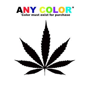 Marijuana, Cannabis Leaf Vinyl Decal for Jars and Accessories