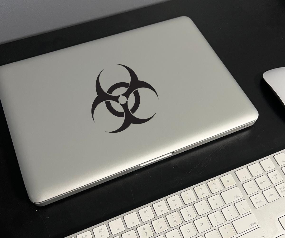 Biohazard Decal – Hazard Symbol Sticker for Car, Laptop, or Toolbox ...