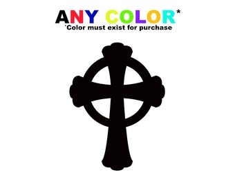 Celtic Cross Vinyl Decal – Irish Christian Symbol – Car Window Sticker, Laptop, Tumbler, Wall Decor